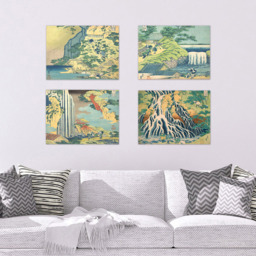 Artery8 Hokusai Tour Waterfalls Provinces Ono Wall Art Print 30 x 41cm 5 Pack - Size: 40.5 x 30.5 x 0.3cm - Multi - Wilko - thumbnail 3