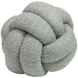 furn. Boucle Silver Knot Fleece Cushion - Size: 30 x 30cm - Wilko
