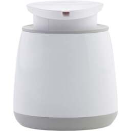 Minky White and Grey Bathroom Accessory Set 4 Pack - Size: 18 x 25 x 28cm - Wilko - thumbnail 1