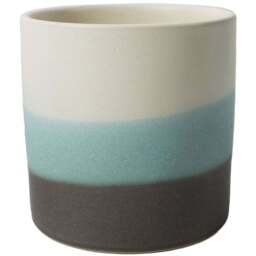 Botanik Blue Sand Stripe Ceramic Planter 12cm - Size: 12 x 12 x 12cm - Wilko - thumbnail 1