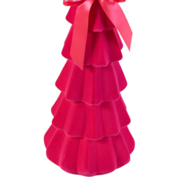 Flocked Christmas Tree with Bow Fuschia - Jingle Bell Boogie - Wilko - thumbnail 5