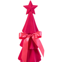 Flocked Christmas Tree with Bow Fuschia - Jingle Bell Boogie - Wilko - thumbnail 4