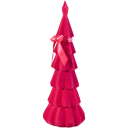 Flocked Christmas Tree with Bow Fuschia - Jingle Bell Boogie - Wilko - thumbnail 3