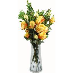 Botanik Smoke Grey Gold Rim Glass Vase 28cm - Size: 28 x 13.5 x 13.5cm - Wilko - thumbnail 6