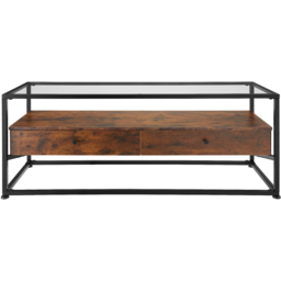 tectake 2 Drawer Dark Wood Maidenhead Sideboard - Size: 50.5 x 41.5 x 121.5cm - Brown - Wilko - thumbnail 4