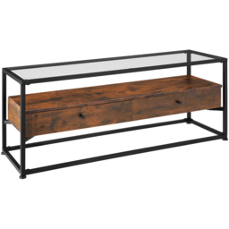 tectake 2 Drawer Dark Wood Maidenhead Sideboard - Size: 50.5 x 41.5 x 121.5cm - Brown - Wilko - thumbnail 3