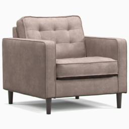 Eden Pewter Chenille Armchair - Size: 82 x 82 x 75cm - Grey - Wilko - thumbnail 3
