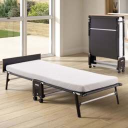 Jay-Be RE80 Single Rollaway Folding Bed with e-Fibre Mattress - Black - Wilko