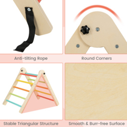 Costway Toddlers Colourful 3 in 1 Pickler Triangle Set - Size: 109.2 x 50.8 x 10.16cm - Multi - Wilko - thumbnail 4