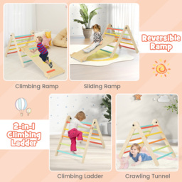 Costway Toddlers Colourful 3 in 1 Pickler Triangle Set - Size: 109.2 x 50.8 x 10.16cm - Multi - Wilko - thumbnail 7