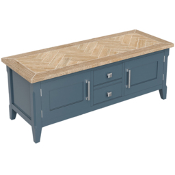 Baumhaus Signature 2 Door 2 Drawer Blue Widescreen Television Stand - Wilko - thumbnail 3