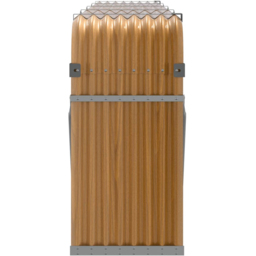 vidaXL Brown Galvanised Steel Firewood Log Holder 100 x 300 x 45cm - Wilko - thumbnail 5