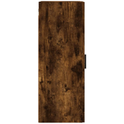 vidaXL Single Door Smoked Oak Wall Mounted Slim Storage Cabinet - Size: 90 x 34.5 x 34cm - Brown - Wilko - thumbnail 7