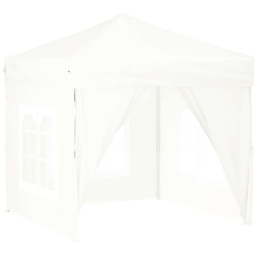 vidaXL 2 x 2m White Foldable Party Tent with Sidewalls - Wilko - thumbnail 3