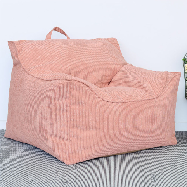 Kaikoo Pink Cord Bean Bag Chair - Wilko - image 1