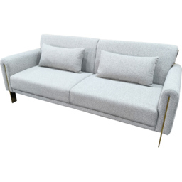 DS Living Como 2 Seater Silver Fabric Pull Out Sofa Bed - Wilko - thumbnail 4