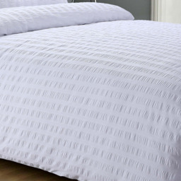 Autograph Double White Seersucker Duvet Set - Wilko - thumbnail 4