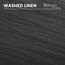 Velosso Washed Linen Look King Size Charcoal Duvet Set - Grey - Wilko - thumbnail 4