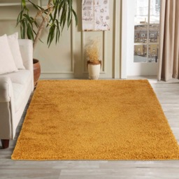 Desire Rugs Oxford Gold Plain Shaggy Rug 160 x 230cm - Wilko - thumbnail 3