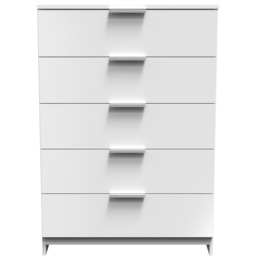 Crowndale Plymouth 5 Drawer White Chest Ready Assembled - Wilko - thumbnail 4