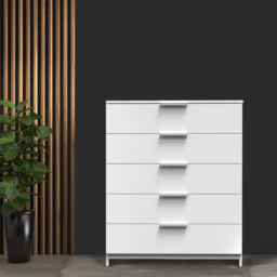 Crowndale Plymouth 5 Drawer White Chest Ready Assembled - Wilko - thumbnail 7