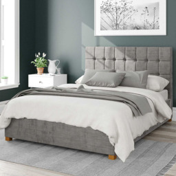 Aspire Sinatra King Size Silver Firenze Velour Ottoman Bed - Aspire Beds - Wilko