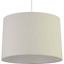 Lighting Collection Underwood Ivory Linen Tapered Drum Ceiling Lamp Shade 30cm - Size: 12 x 40 x 40cm - Wilko