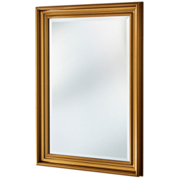Yearn Gold Framed Beaded Classic Bevelled Wall Mirror 89 x 63.5cm - Size: 89 x 63cm - Wilko