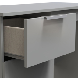 Crowndale Plymouth 3 Drawer Uniform Grey and Dusk Grey Vanity Ready Assembled - Size: 40 x 93 x 79cm - Wilko - thumbnail 7