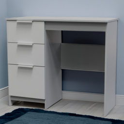 Crowndale Plymouth 3 Drawer Uniform Grey and Dusk Grey Vanity Ready Assembled - Size: 40 x 93 x 79cm - Wilko