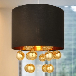 Black Gold Orb Droplet Pendant Shade - Wilko - thumbnail 7