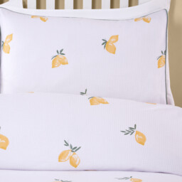 Positano Waffle Duvet Set - White and Yellow/Superking - Size: Super King - Divante - Wilko - thumbnail 4
