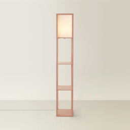 ValueLights Struttura Fabric Shade Pink Shelving Unit Floor Lamp with Bulb - Size: 160 x 26 x 26cm - Wilko - thumbnail 6