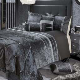 Intimates Rienzo King Size Charcoal Diamante Duvet Set - Grey - Wilko