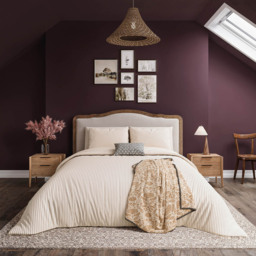 Helena Springfield Ticking Stripe Single Graphite and Copper Duvet Set - Graphite / Copper - Wilko - thumbnail 1