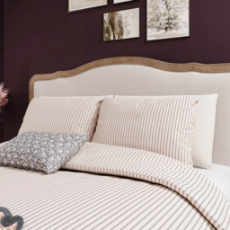 Helena Springfield Ticking Stripe Single Graphite and Copper Duvet Set - Graphite / Copper - Wilko - thumbnail 4