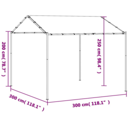 vidaXL 3 x 3m Anthracite Canopy Tent - Grey - Wilko - thumbnail 7