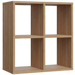 Decorotika Hansen 4 Shelf Oak Side Table - Size: 63.2 x 59.6 x 29.6cm - Yellow - Wilko - thumbnail 3