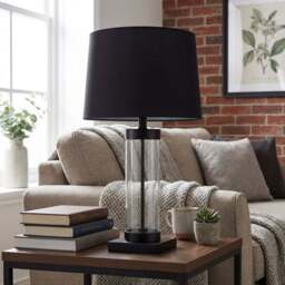 Astley Black Table Lamp - Size: 33 x 58 x 33cm - Wilko - thumbnail 6