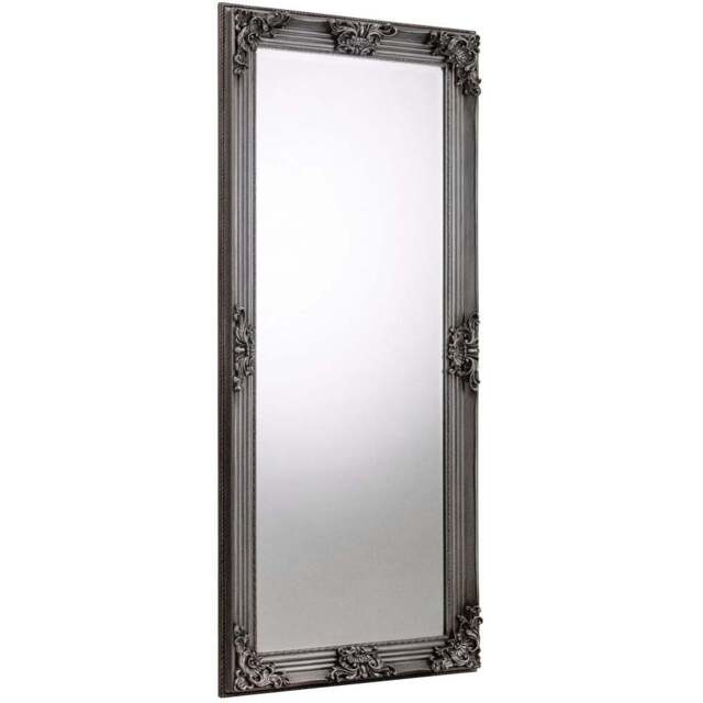 Julian Bowen Rococo Pewter Lean-To Dressing Mirror - Size: 170 x 80cm - Silver - Wilko - image 1