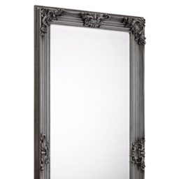 Julian Bowen Rococo Pewter Lean-To Dressing Mirror - Size: 170 x 80cm - Silver - Wilko - thumbnail 4