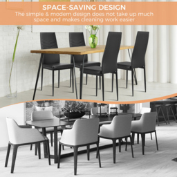 Costway Set of 4 Black Upholstered Chair - Wilko - thumbnail 6