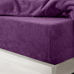 Velosso Double Purple Teddy Fleece Fitted Sheet - Wilko - thumbnail 3