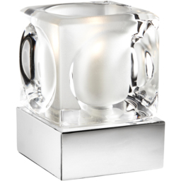 Lighting Collection Ice Cube Glass Shade Touch Lamp - Size: 10 x 7.2 x 7.2cm - Clear - Wilko - thumbnail 4