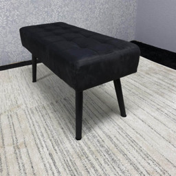 Portland 6 Seater Velvet Dining Set with 2 Bench Grey and Black - Multi - Wilko - thumbnail 4