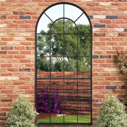 MirrorOutlet The Arcus Black Framed Arched Leaner and Wall Garden Mirror 180 x 85cm - Size: 180 x 85 x 3cm - Wilko - thumbnail 3
