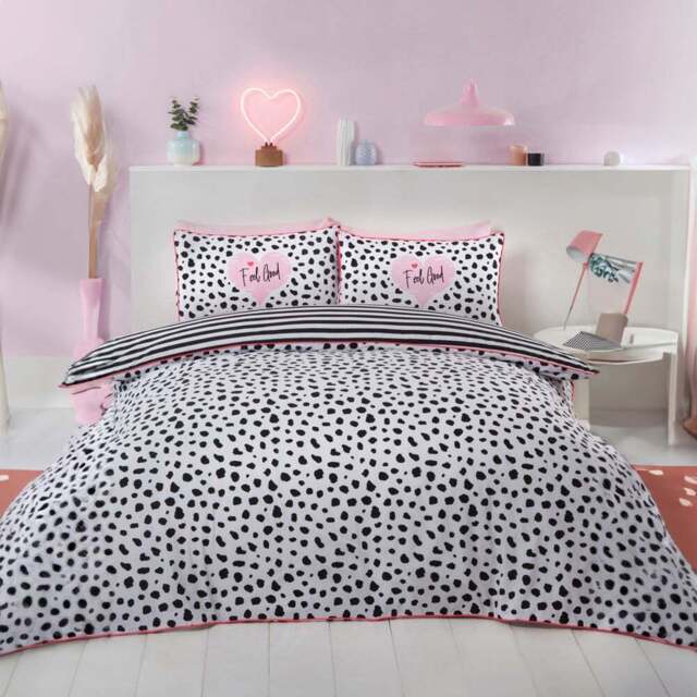 Rapport Home Dalmatain King Black Duvet Set - Wilko - image 1