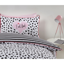 Rapport Home Dalmatain King Black Duvet Set - Wilko - thumbnail 3
