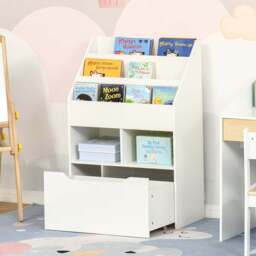 Playful Haven White Kids Bookshelf - Size: 60 x 29.9 x 90cm - Wilko