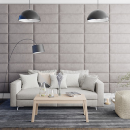 Aspire EasyMount Silver Plush Velvet Upholstered Wall Mounted Headboard Panels 2 Pack - Aspire Beds - Wilko - thumbnail 4